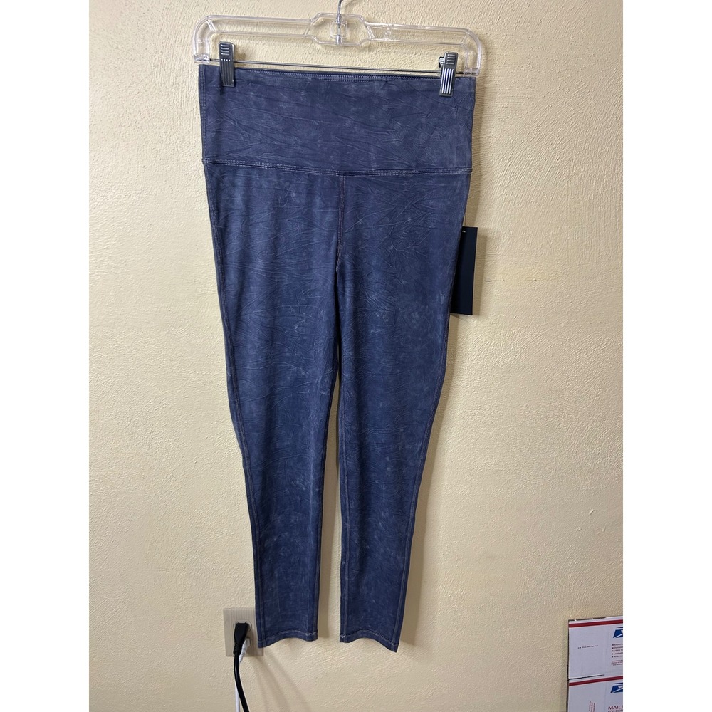 Mono B Blue Acid Wash High Waisted 7/8 Leggings APH-A0412‎ Womens Medium NWT